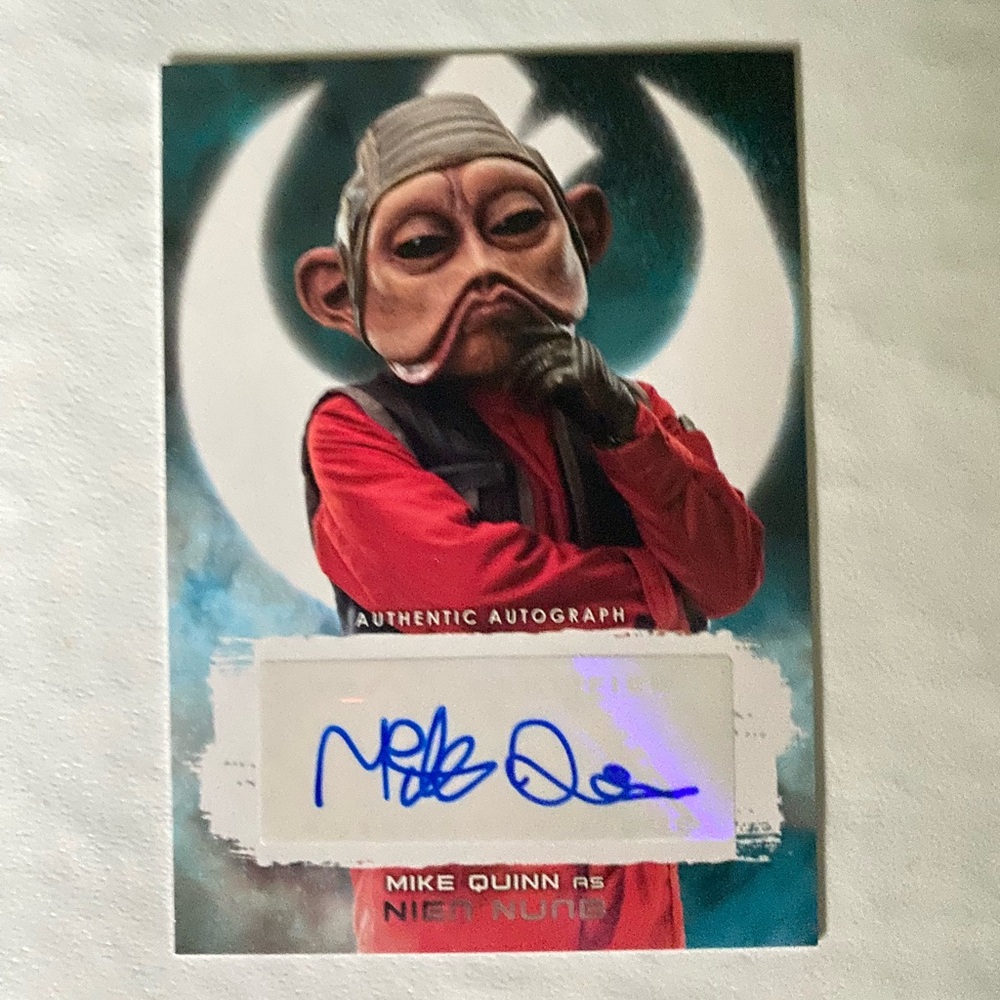Star Wars 2017 Journey to the Force Awakens Nien Nunb Autographed Card - Picture 1 of 6